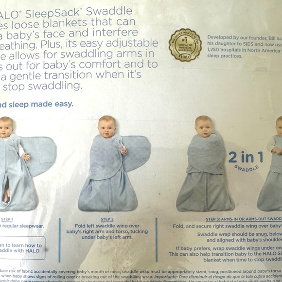 Halo Sleep Sack Swaddle 2-in-1 Pink NB - Picture 5 of 5